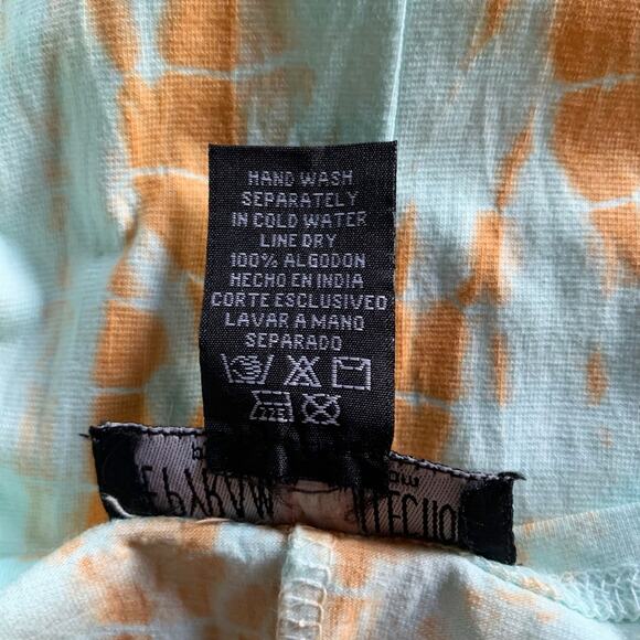 The Pyramid Collection Tie Dye Maxi Dress Sleeveless Colorful Cotton Women's L - Picture 10 of 10